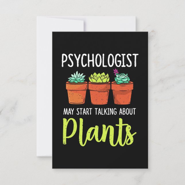 Psychologist May Start Taking About Plants RSVP Card (Front)