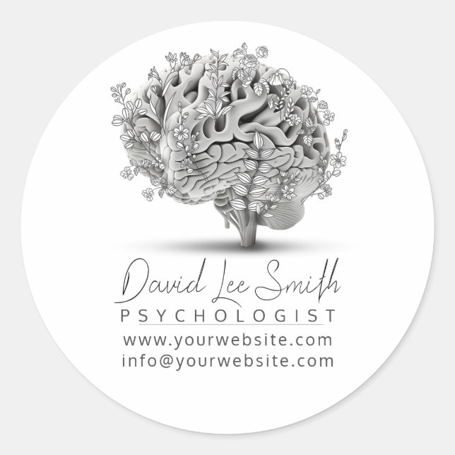 Psychologist / Neurologist Classic Round Stickers (Front)