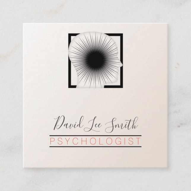 Psychologist / Neurologist Square Business Card (Front)