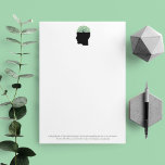 Psychologist Office Tree Modern Custom Counsellor Letterhead<br><div class="desc">Customizable clinical psychology stationary paper with a modern design featuring the human mind with a beautiful green tree of leaves to represent psychological growth in the brain. Custom made counsellor letterhead for a therapist, psychologist, neurologist, psychiatrist, or other doctor that helps with mindset and thinking. A life coach could also...</div>