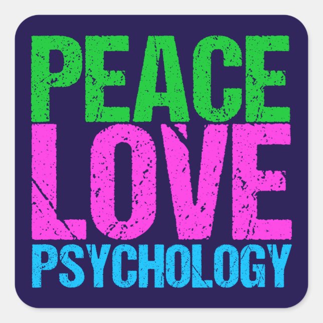 Psychologist Peace Love Psychology Square Sticker (Front)