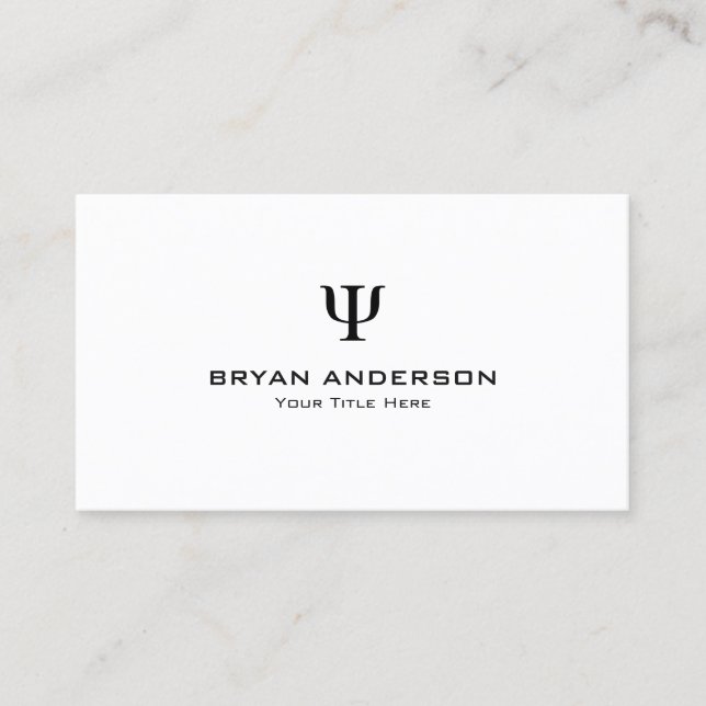 Psychologist Psi Symbol Business Card (Front)