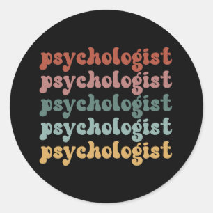 Psychologist Retro Psychology Student Graduation Classic Round Sticker
