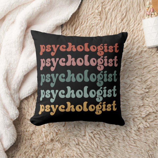 Psychologist Retro Psychology Student Graduation Throw Pillow (Blanket)