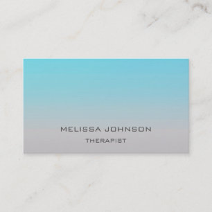 Psychologist Therapist Couch Ombre Blue Grey Business Card