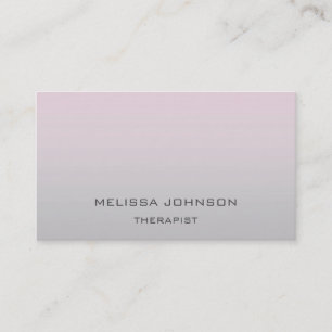 Psychologist Therapist Couch Ombre Pink Grey Business Card