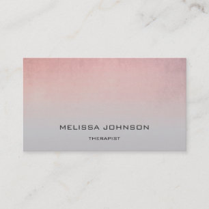 Psychologist Therapist Couch Ombre Rose Gold Grey Business Card