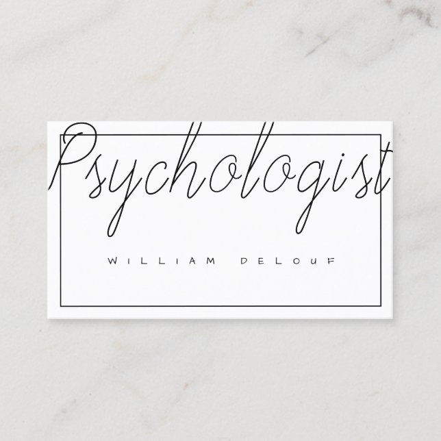 Psychologist Therapist Metal Health Business Card (Front)