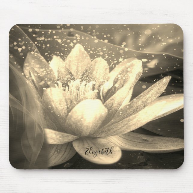 Psychologist Therapist Zen,Gold Lotus Mouse Pad (Front)