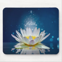 Psychologist Therapist Zen,White Lotus Flower Blue