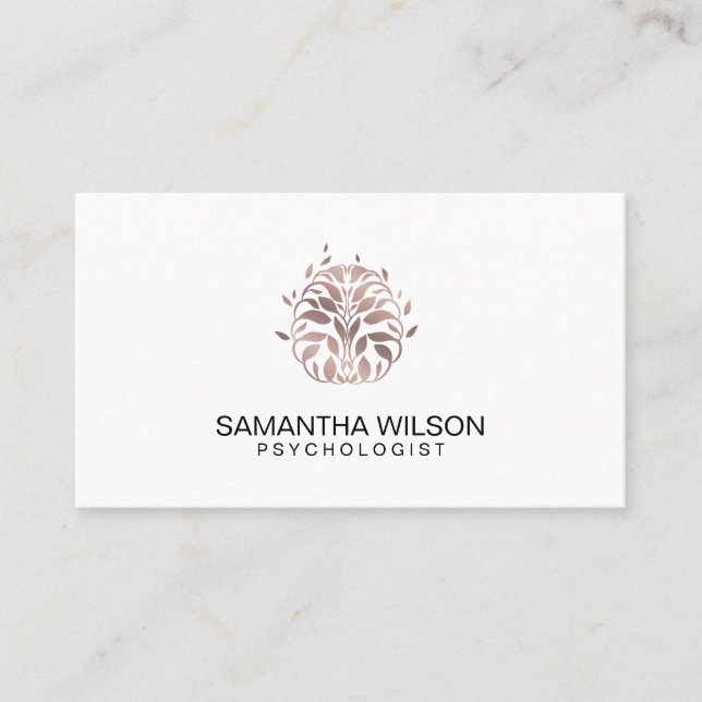 Psychologist Therapy Counsellor Psychiatrist Brain Business Card (Front)