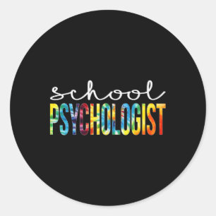Psychologist Tie Dye Appreciation Day Back To Scho Classic Round Sticker