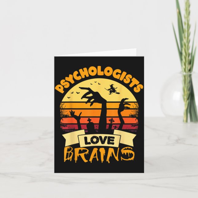 Psychologists Love Brains Card (Front)