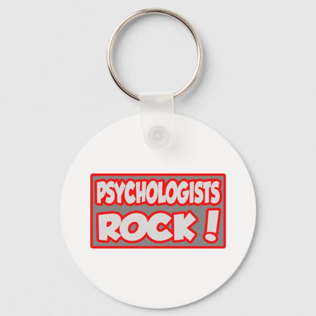 Psychologists Rock! Keychain (Front)