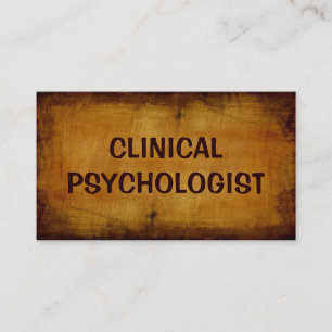 Psychologue clinique Carte de visite antique