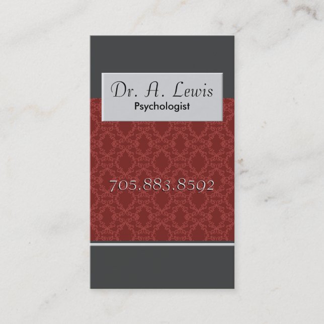 Psychologue et carte de visite Médicale - (Devant)