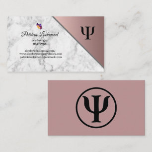 Psychologue Gray Marble Mauve Carte de visite