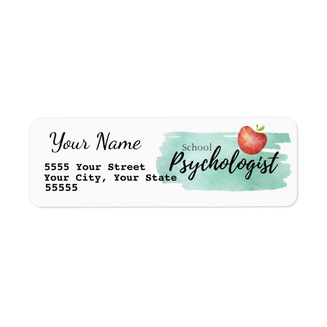 Psychologue scolaire Étiquettes d'adresse de retou (Devant)
