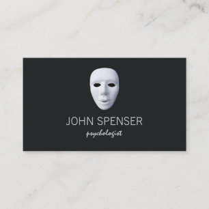 Psychologue White Poker Face Carte de visite