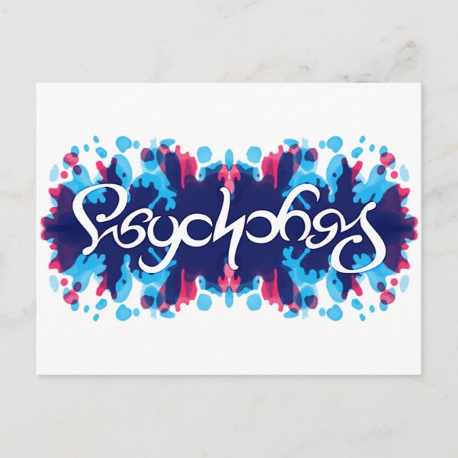 Psychology ambigram postcard (Front)