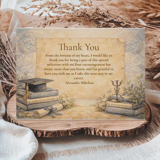 Psychology Graduation Thank You Card (Creator Uploaded)