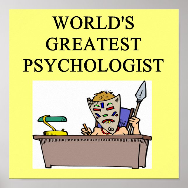 psychology pgychiatry joke poster (Front)