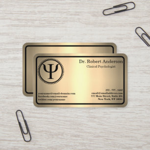 Psychology Psi Symbol Clinical Psychologist  Business Card
