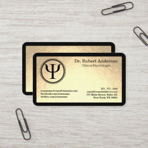 Psychology Psi Symbol Clinical Psychologist Business Card