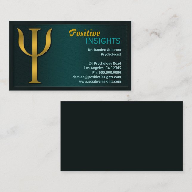 Psychology Psychologist Psychiatry Business Cards (Front/Back)