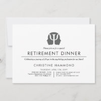 Psychology Retirement Dinner | Minimal Style