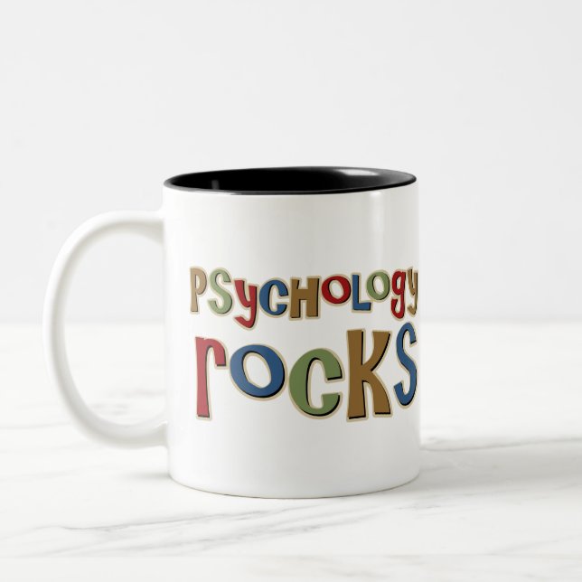 Psychology Rocks Two-Tone Coffee Mug (Left)