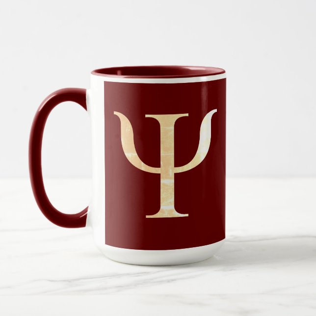 Psychology Science Symbol Maroon Red Mug (Left)