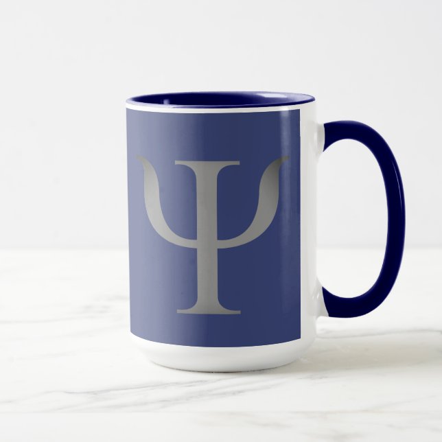 Psychology Science Symbol Navy Blue Mug (Right)