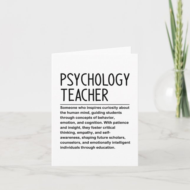 Psychology Teacher Card (Front)