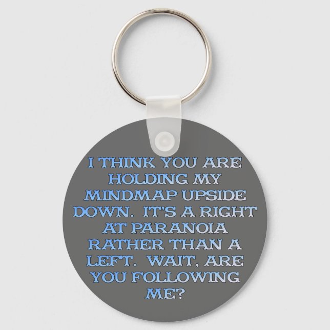 Psychology: the study of people who are paranoid keychain (Front)