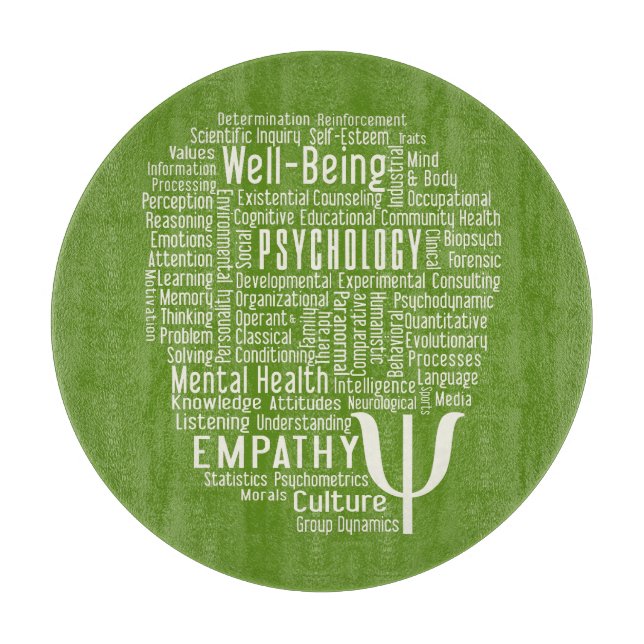 PSYCHOLOGY Word Cloud custom colour cutting board (Front)