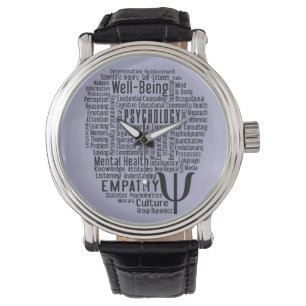 PSYCHOLOGY Word Cloud custom colour watches