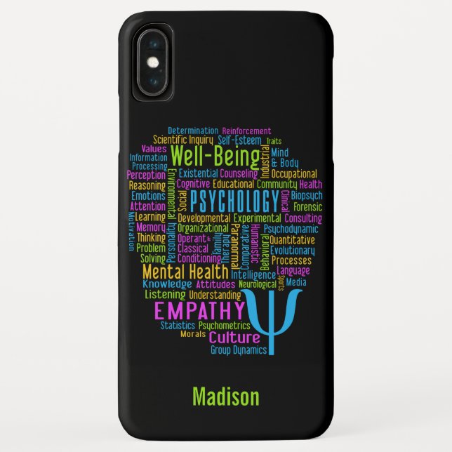 PSYCHOLOGY Word Cloud custom name & colour cases (Back)