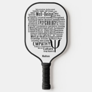 PSYCHOLOGY Word Cloud custom name Pickleball Paddle