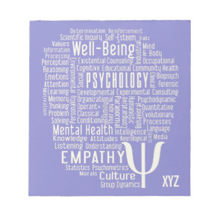 PSYCHOLOGY Word Cloud custom notepad