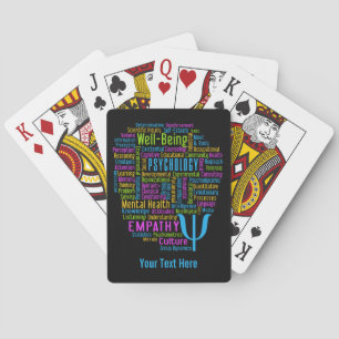 PSYCHOLOGY Word Cloud custom playing cards