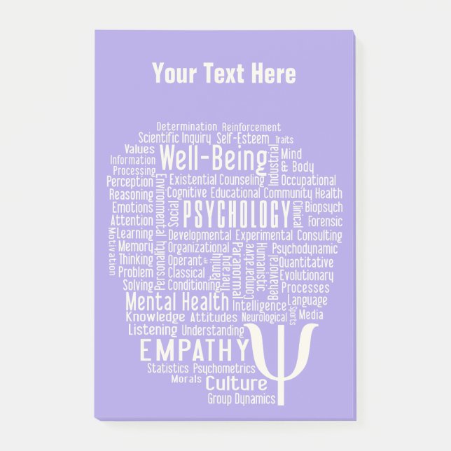 PSYCHOLOGY Word Cloud custom Post-It notes (Front)