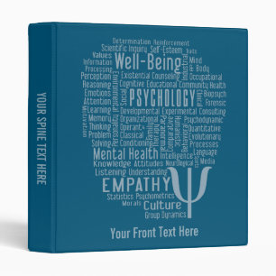 PSYCHOLOGY Word Cloud custom text & colour Binder