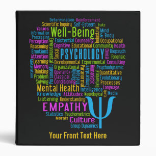 PSYCHOLOGY Word Cloud custom text & colour Binder