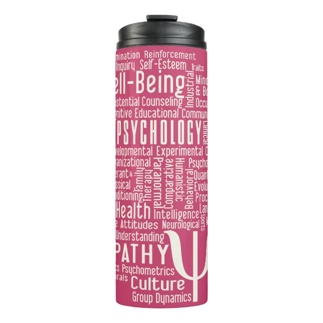 PSYCHOLOGY Word Cloud custom tumbler (Front)