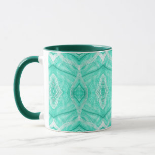 Psychomachia Green Abstract Watercolor Art Mug