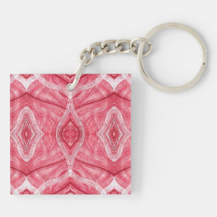 Psychomachia Light Red Abstract Watercolor Art Keychain