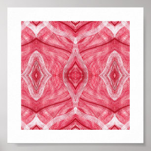 Psychomachia Light Red Abstract Watercolor Art Poster
