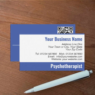 Psychothérapeute QR Code Carte de visite
