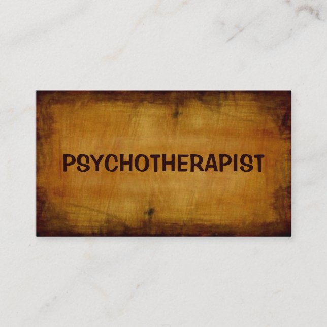Psychotherapist Antique Business Card (Front)